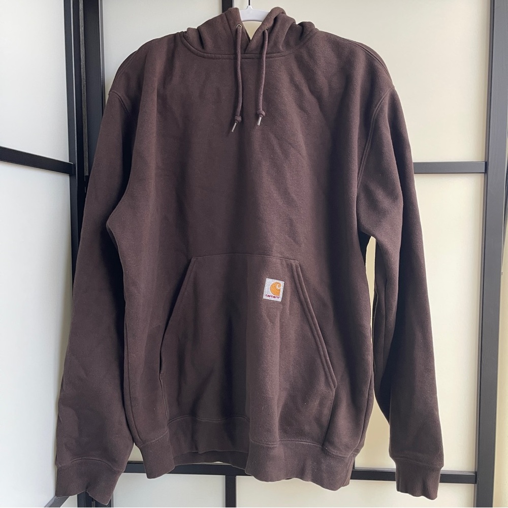 Vintage Carhartt Heavyweight Dark Brown Pullover Hoodie Sweatshirt